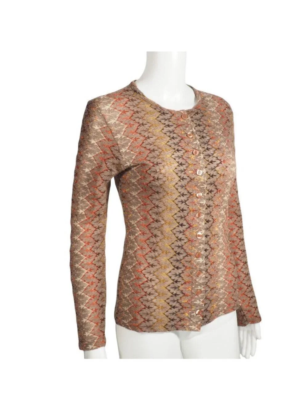 Vintage Italian Women Cardigan M Dossier Siepelunga Fashion Thin Multicolor